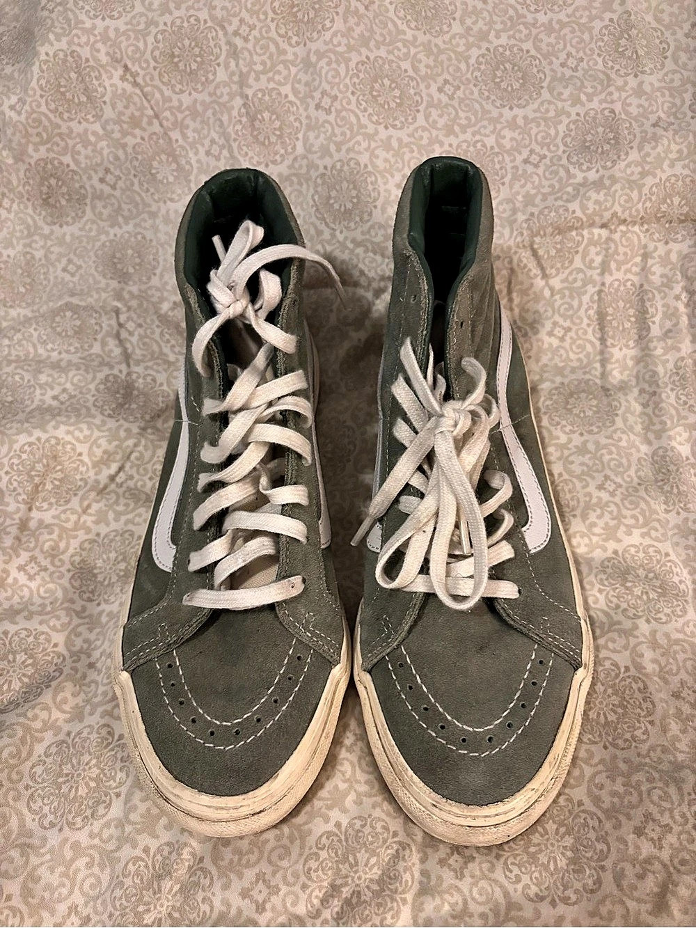 Vans Sk8-Hi High Top Sneakers Green & White US 7
